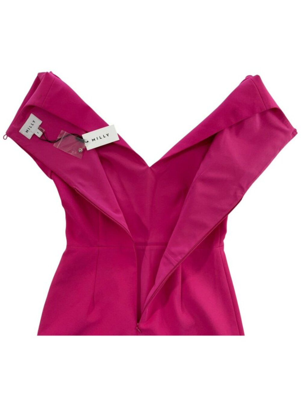 Milly Atalie Cady Dress Pink Short Sleeve Back Zipper Size 2 LIST$365 DEFECT/NEW - Picture 3 of 12